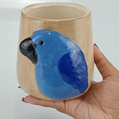 Cachepô Cerâmica Azul Home&Co 12x12x12cm para Plantas