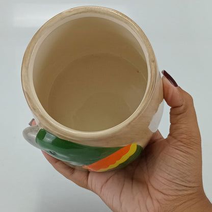 Cachepô Cerâmica Verde 12x12cm Home&Co para Plantas Decorativas