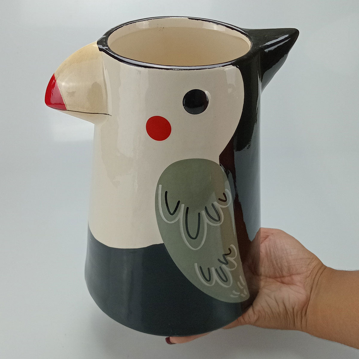 Cachepô Cerâmico Cinza Home&Co 23x16x19cm para Plantas