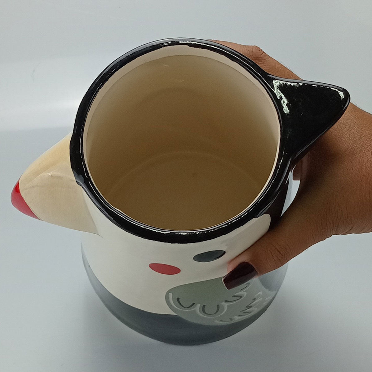 Cachepô Cerâmico Cinza Home&Co 23x16x19cm para Plantas