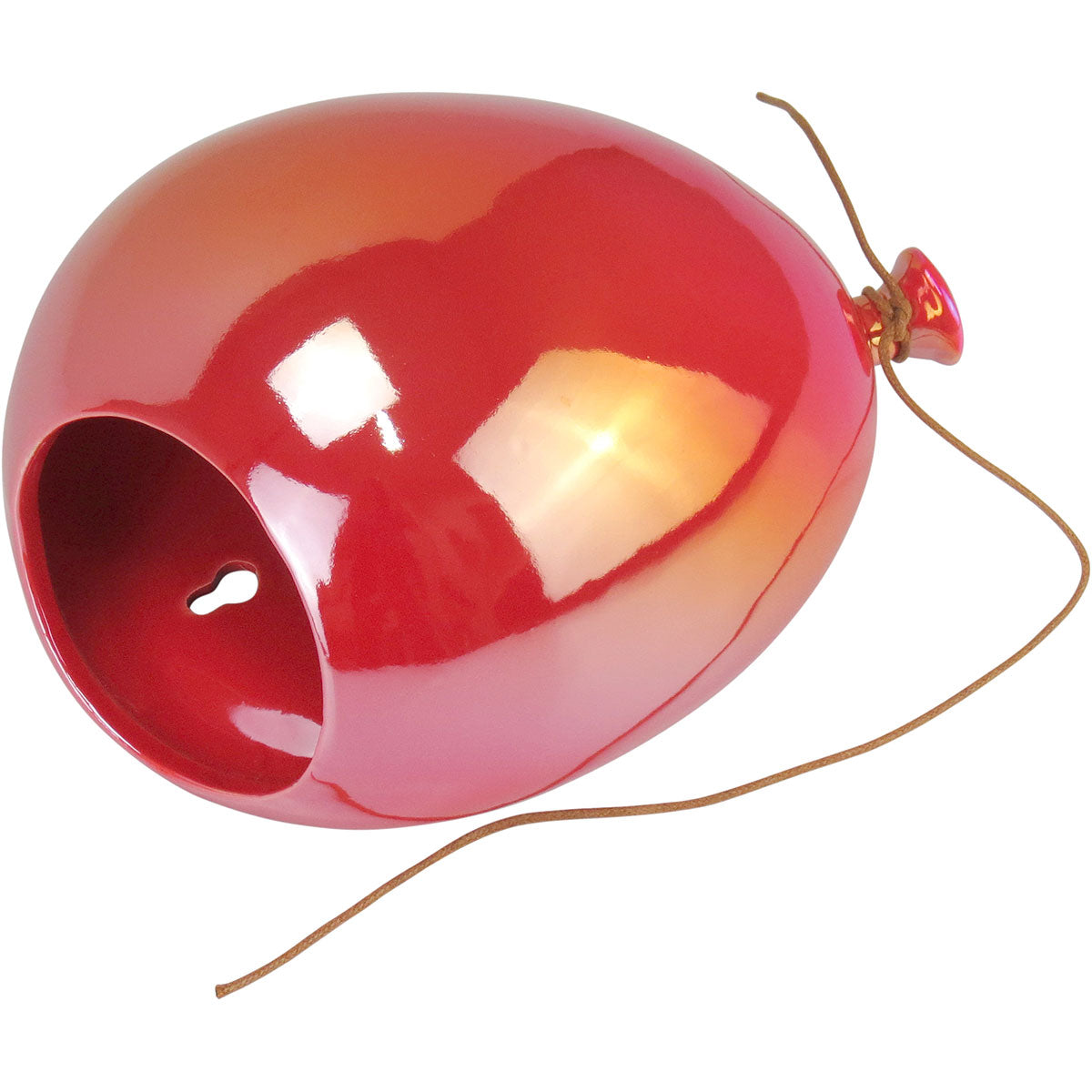 Vaso de Parede Balão Home&Co Cerâmica Vermelho 11x15x20cm