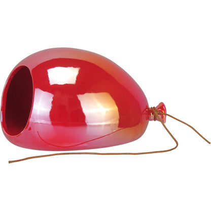 Vaso de Parede Balão Home&Co Cerâmica Vermelho 11x15x20cm