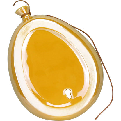 Vaso de Parede Balão Cerâmica Amarela Home&Co 11x19x14,5cm