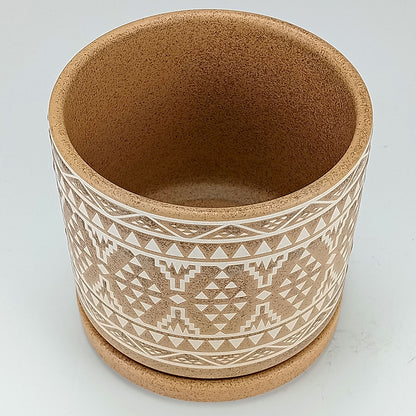 Cachepô Cerâmica Marrom Home&Co 11x11cm para Plantas Naturais e Artificiais