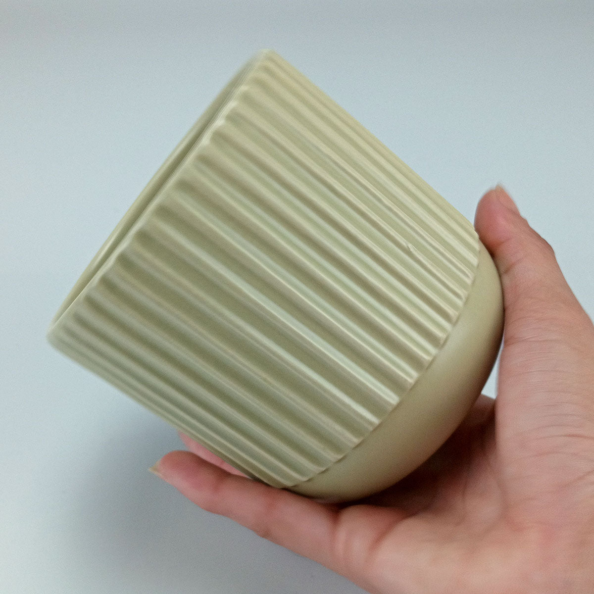 Cachepô Cerâmica Verde Home&Co 10x10cm para Plantas Decorativas