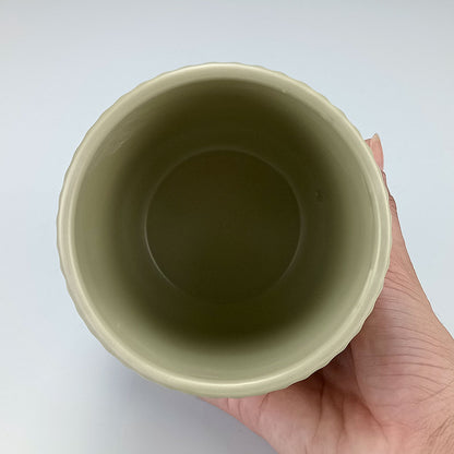 Cachepô Cerâmica Verde Home&Co 10x10cm para Plantas Decorativas