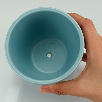 Cachepô Cerâmica Azul Home&Co 9x10cm para Plantas Naturais e Artificiais