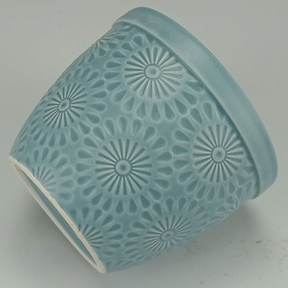 Cachepô Cerâmica Azul Home&Co 9x10cm para Plantas Naturais e Artificiais