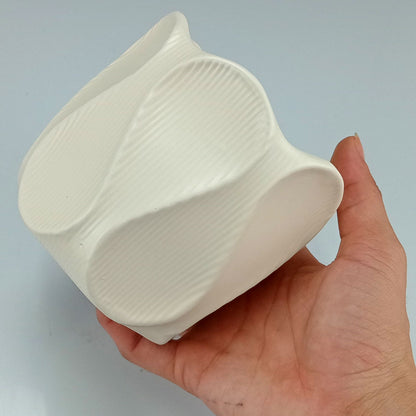 Cachepô Cerâmico Marfim Home&Co 10x10cm para Plantas Decorativas