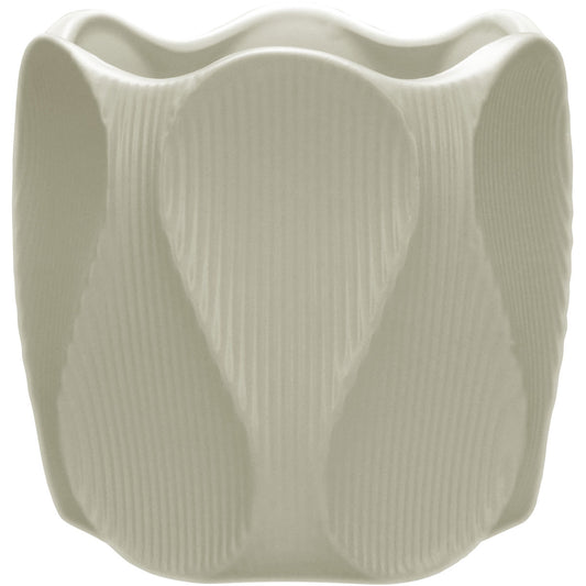 Cachepô Cerâmica Marfim 13x13cm Home&Co para Plantas Decorativas