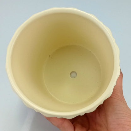 Cachepô Cerâmica Bege Home&Co 10x12cm para Plantas Decorativas