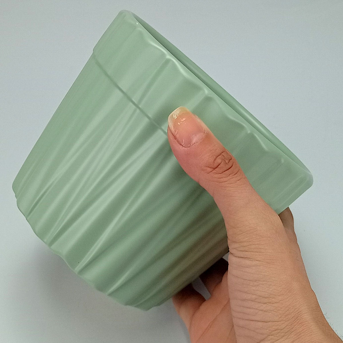 Cachepô Cerâmica Verde Home&Co 10x12cm para Plantas