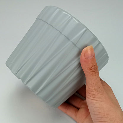 Cachepô Cerâmica Cinza Home&Co 10x12x12cm para Plantas Decorativas