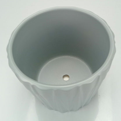 Cachepô Cerâmica Cinza Home&Co 10x12x12cm para Plantas Decorativas