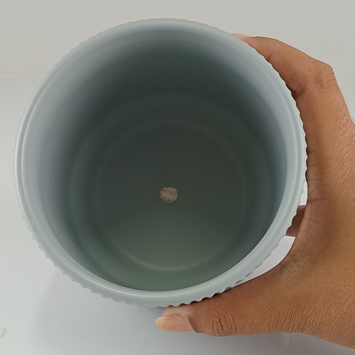 Cachepô Cerâmico Cinza Home&Co 12x13cm para Plantas Decorativas