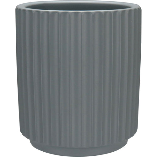 Cachepô Cerâmico Cinza Home&Co 13x12x12cm para Plantas