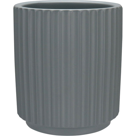 Cachepô Cerâmico Cinza Home&Co 13x12x12cm para Plantas