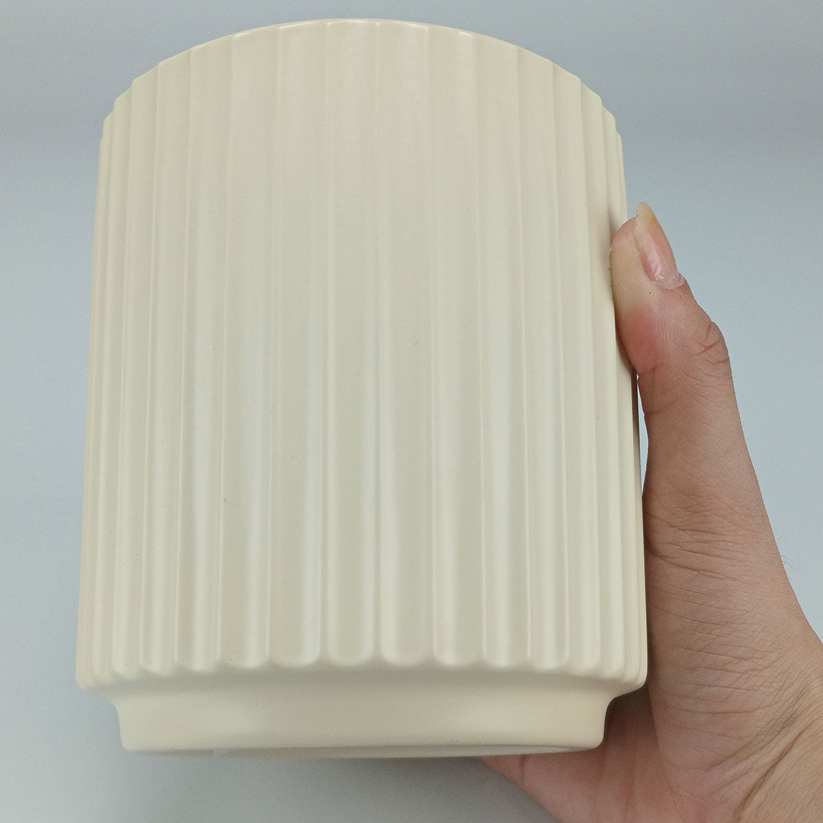 Cachepô Cerâmica Marfim 13x12cm Home&Co para Plantas Decorativas