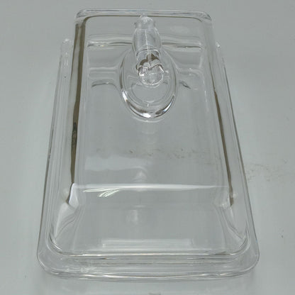 Manteigueira Retangular Home&Co Transparente com Tampa de Vidro 9x10x17cm