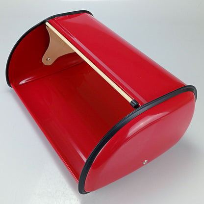 Porta Pão Metal Home&Co 15x33x23cm Vermelho e Bege