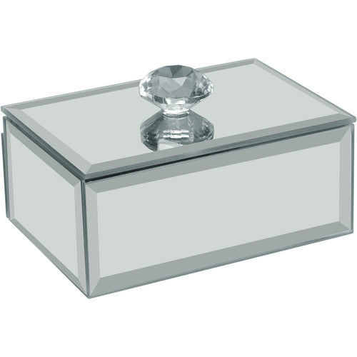 Porta Joias Espelhado MDF Branco Home&Co 4x10x7cm Organização