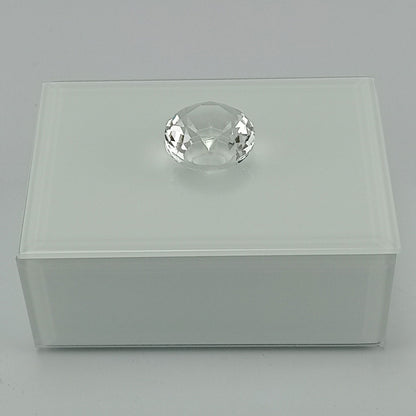 Porta Joias Espelhado MDF Branco Home&Co 4x10x7cm Organização