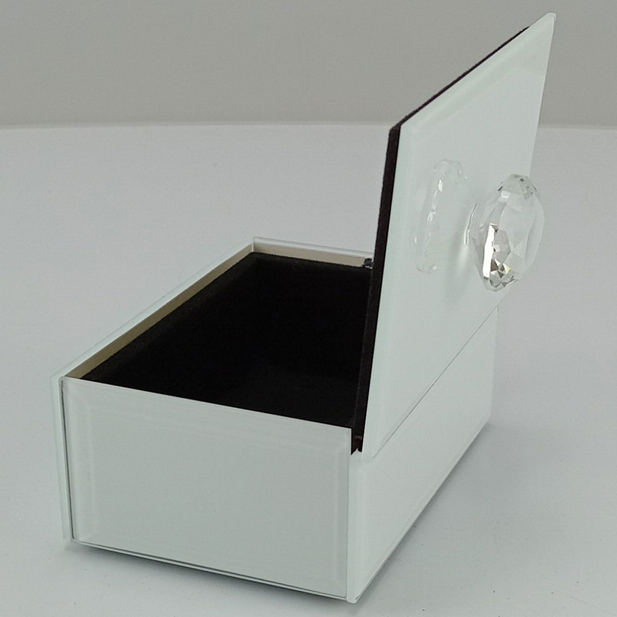 Porta Joias Espelhado MDF Branco Home&Co 4x10x7cm Organização