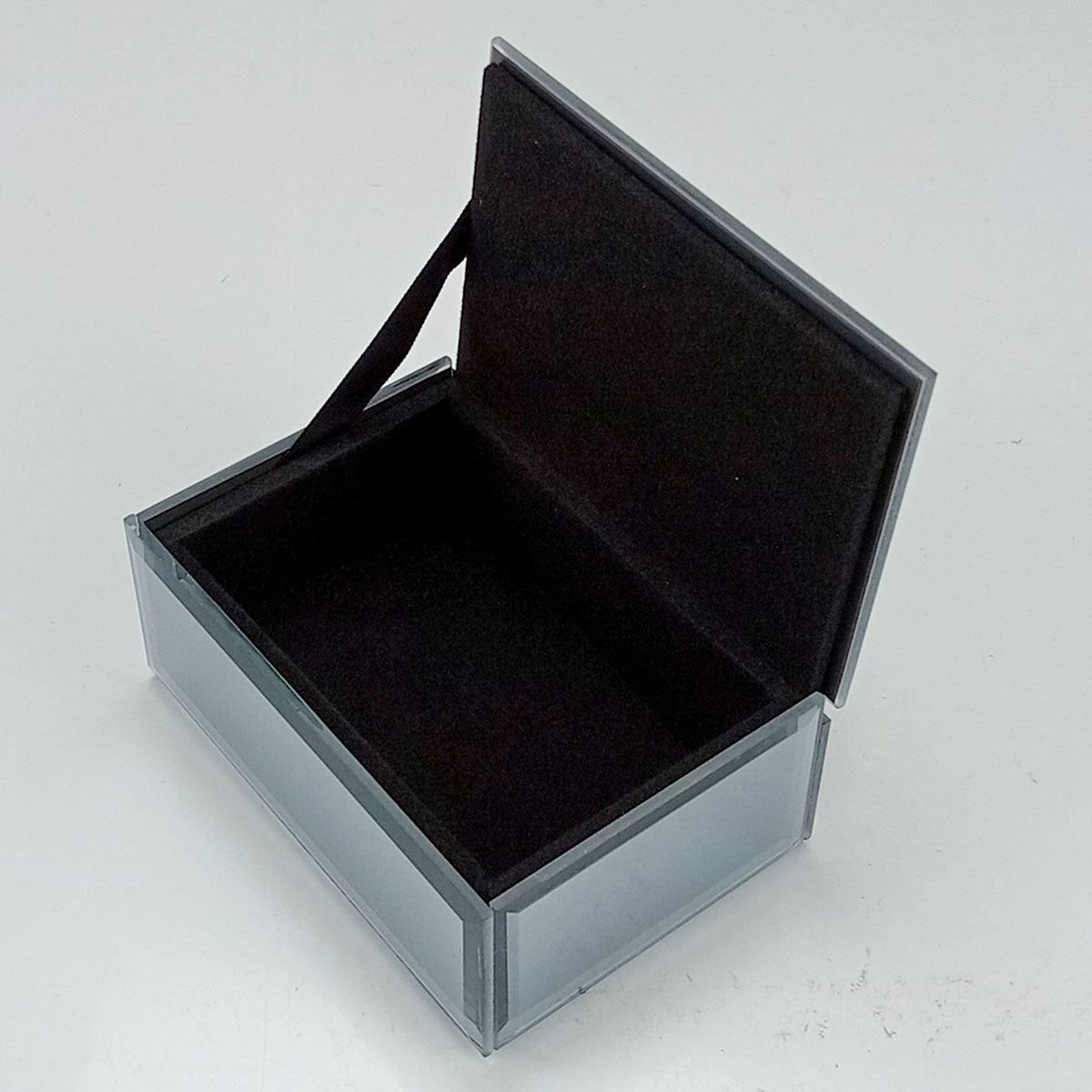 Porta Joias Espelhado Home&Co MDF Cinza 6x10x6,9cm com Compartimentos