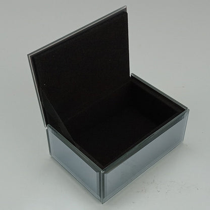 Porta Joias Espelhado Home&Co MDF Cinza 6x10x6,9cm com Compartimentos