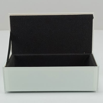 Porta Joias Espelhado MDF Branco Home&Co 4x14x7cm com Compartimentos