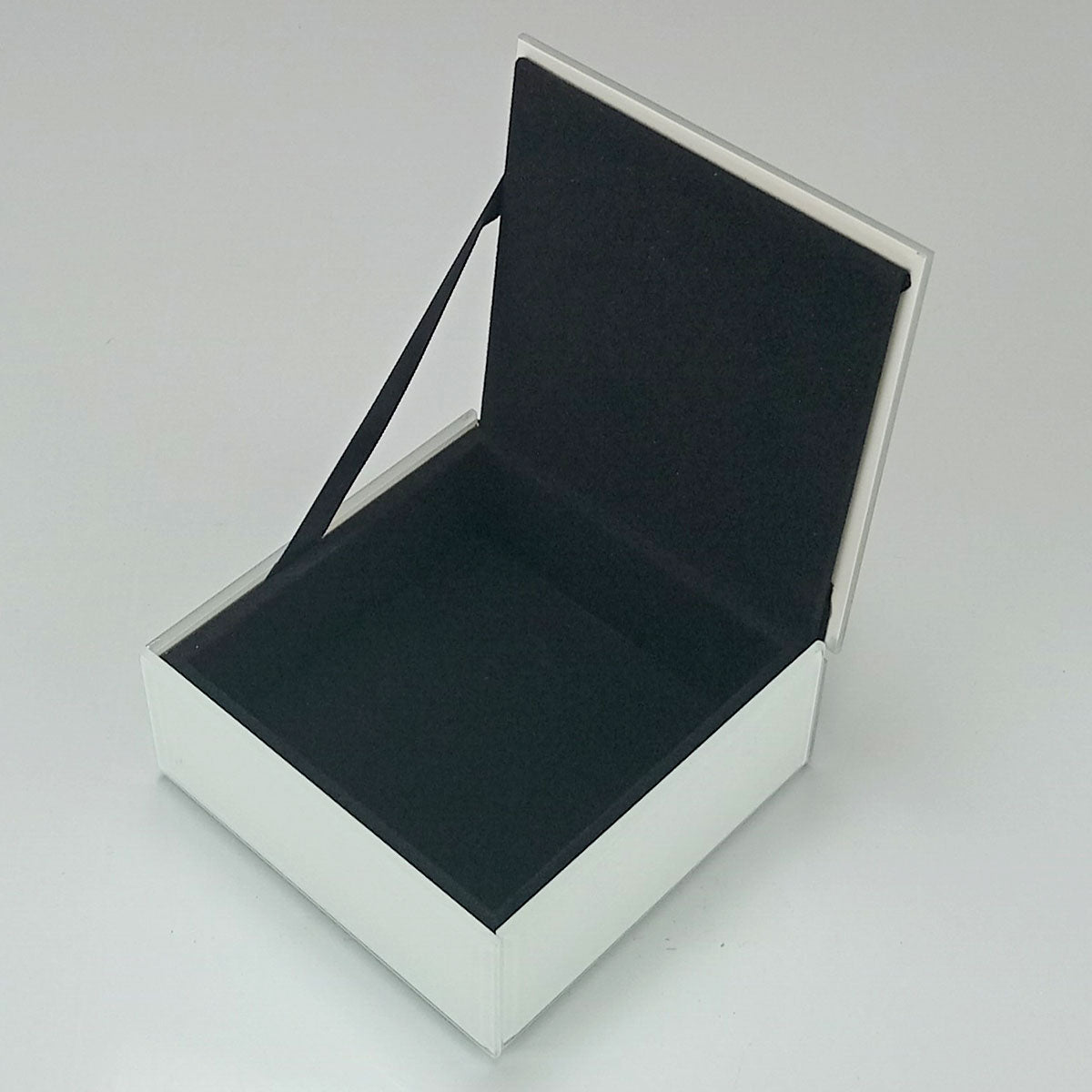 Porta Joias Espelhado MDF Branco Home&Co 10x10x6cm Organizador