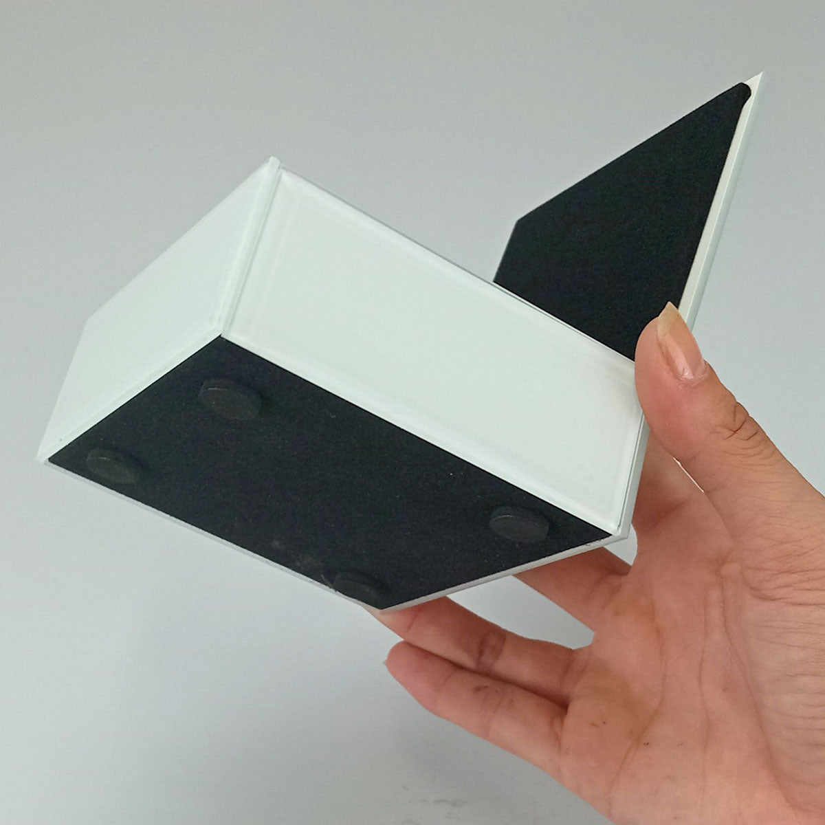 Porta Joias Espelhado MDF Branco Home&Co 10x10x6cm Organizador