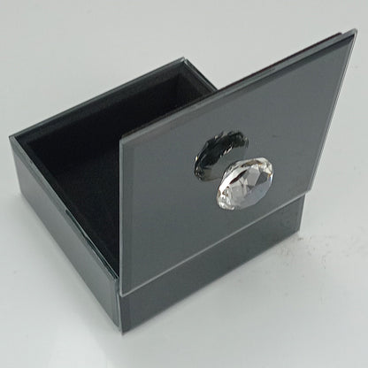 Porta Joias Espelhado Home&Co MDF Preto 10x10x6cm Organizador