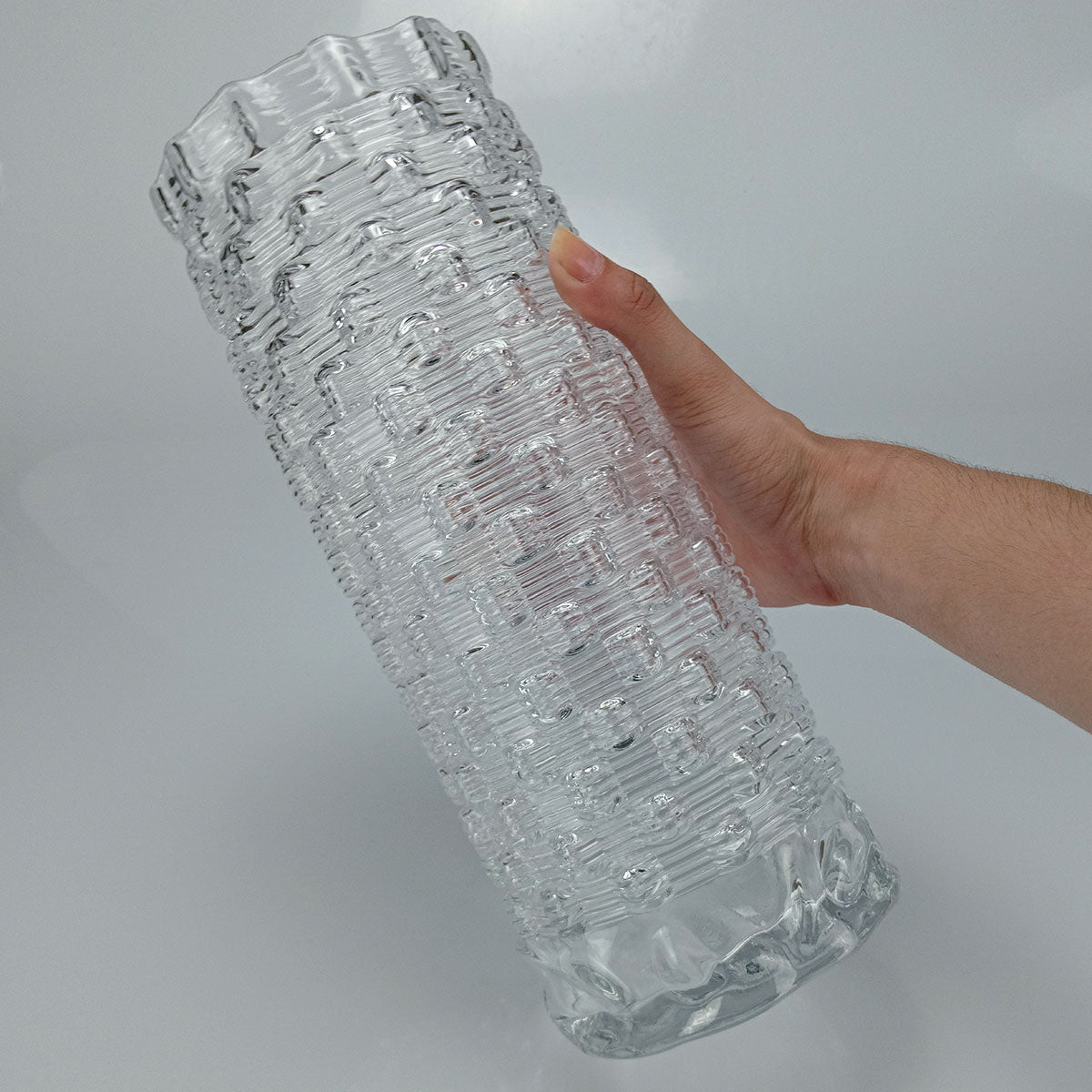 Vaso Redondo Home&co Vidro 30x12x12cm Transparente