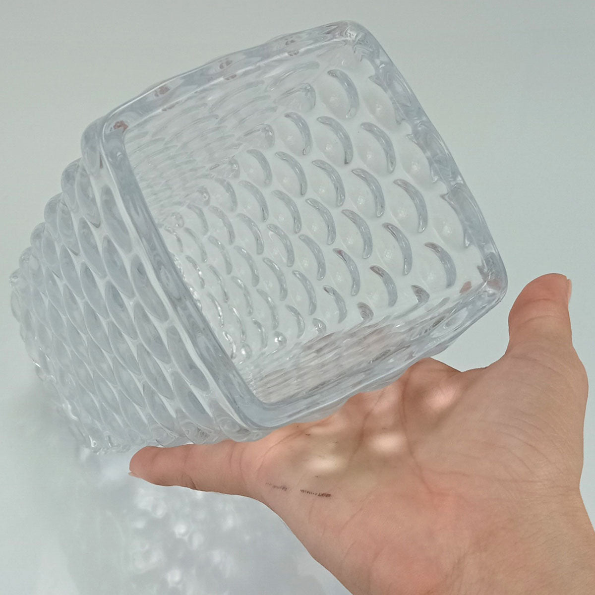 Vaso Quadrado Home&co Vidro 24x10x10cm Transparente