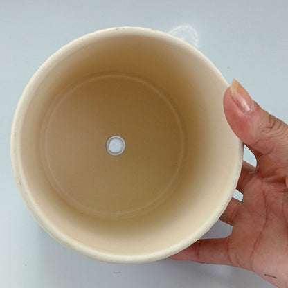 Cachepô Cerâmica Bege Home&Co 11x12cm para Plantas Decorativas