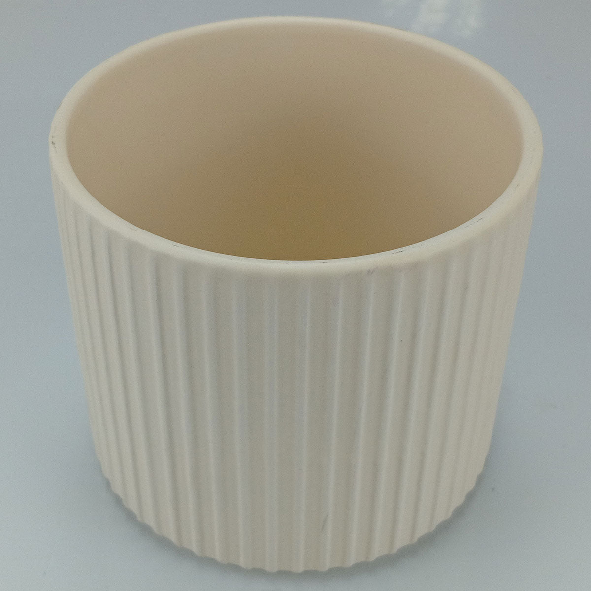 Cachepô Cerâmica Bege Home&Co 11x12cm para Plantas Decorativas