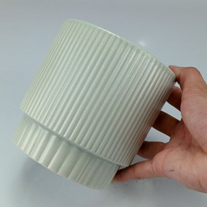 Cachepô Cerâmica Verde Home&Co 12x12cm para Plantas Decorativas