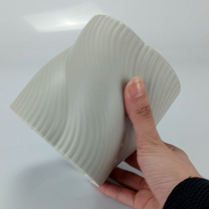 Cachepô Cerâmica Cinza Home&Co 12x12cm para Plantas Decorativas