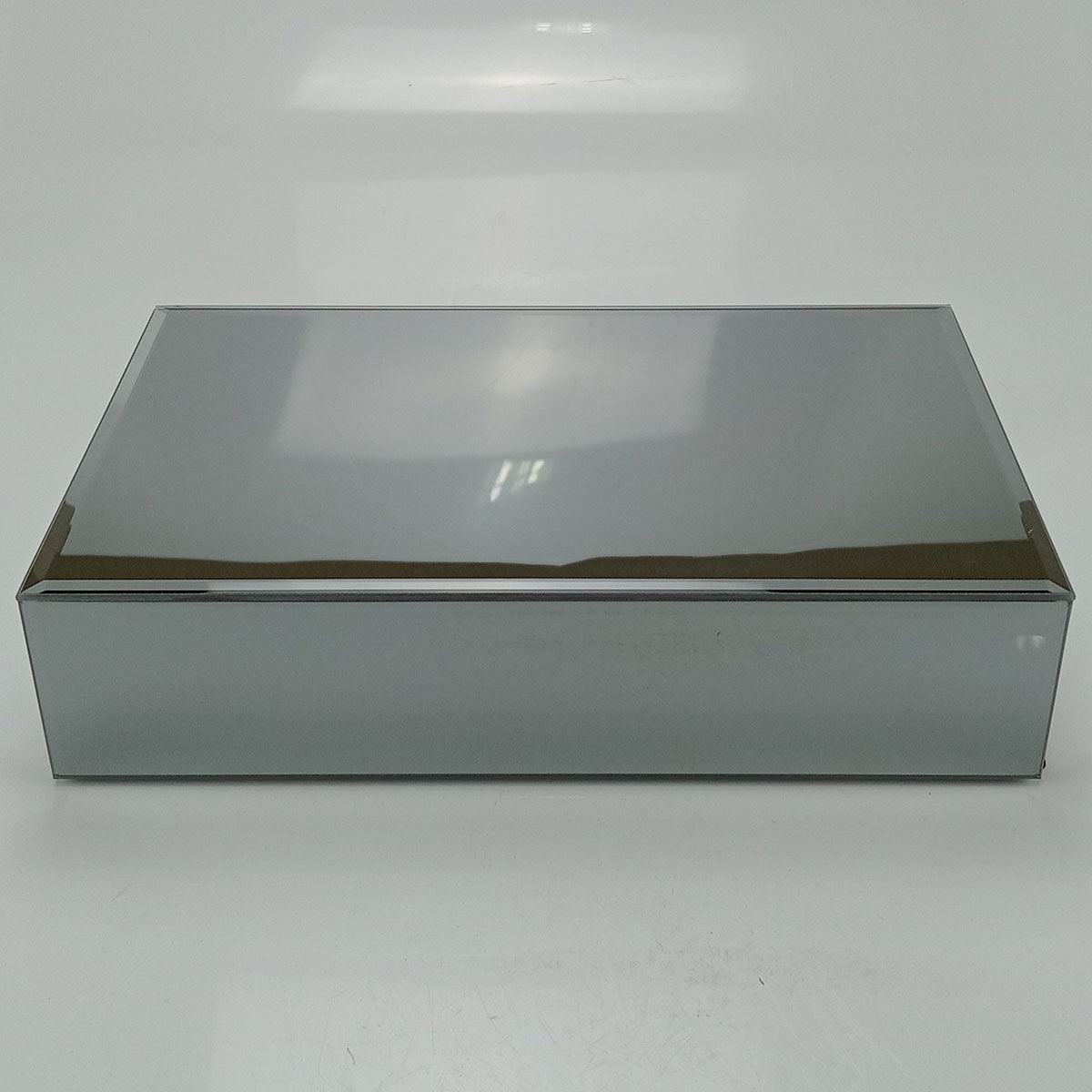 Porta Joias Espelhado MDF Cinza Home&Co 6x26x16cm Compartimentos