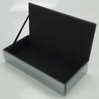 Porta Joias MDF Cinza Home&Co 5x23x11cm Compartimentos Organizados