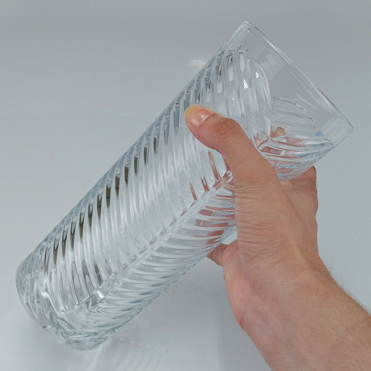 Vaso Redondo Home&co Vidro 24x10x10cm Transparente