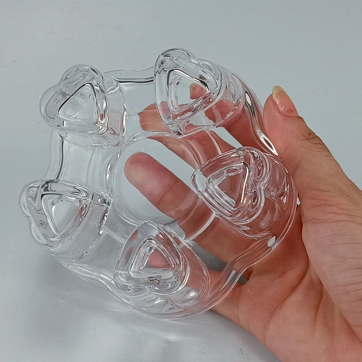 Castiçal de Vidro Transparente Home&Co 5x11cm para Velas