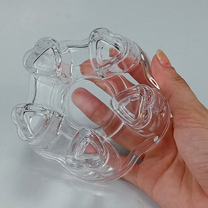 Castiçal de Vidro Transparente Home&Co 5x11cm para Velas