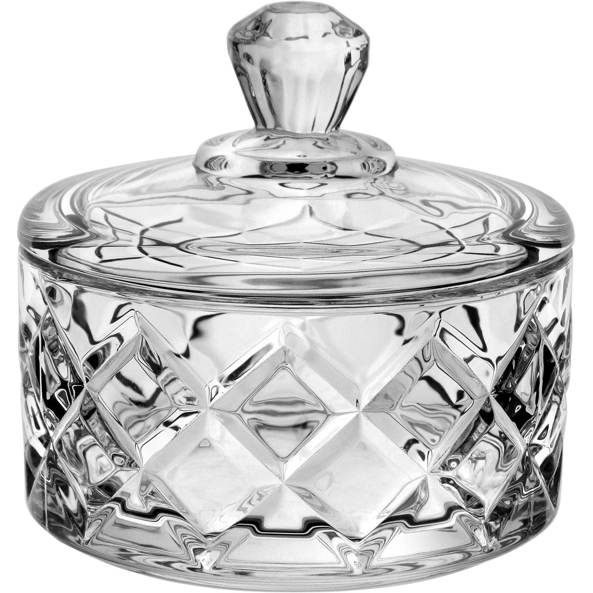 Potiche Redondo Transparente Home&Co em Vidro 10x10cm com Tampa