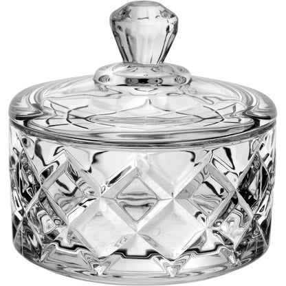 Potiche Redondo Transparente Home&Co em Vidro 10x10cm com Tampa