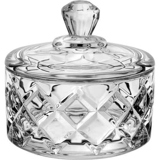 Potiche Redondo Transparente Home&Co em Vidro 10x10cm com Tampa