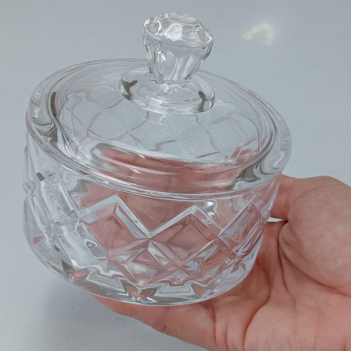 Potiche Redondo Transparente Home&Co em Vidro 10x10cm com Tampa