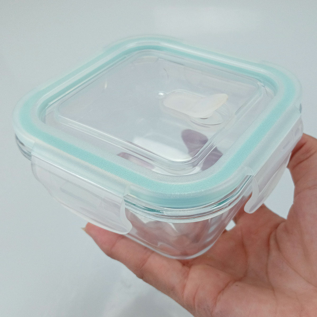 Pote Hermético de Vidro Temperado 380ml Home&Co Transparente 11x11cm