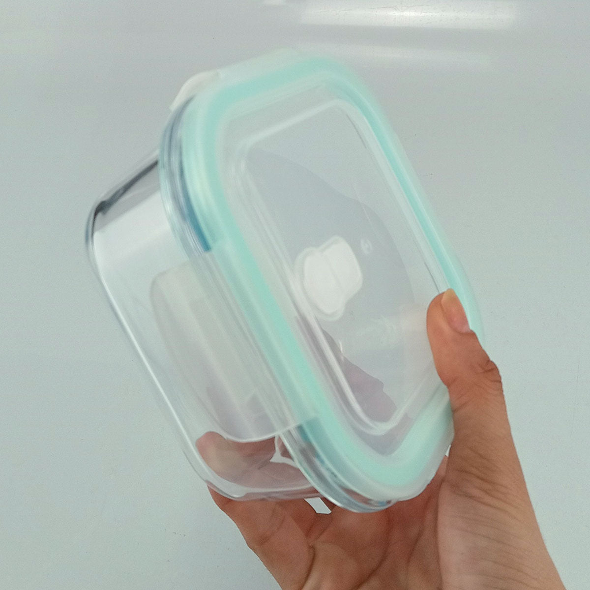 Pote Hermético Vidro Temperado 650ml Home&Co Transparente com Tampa Rosca